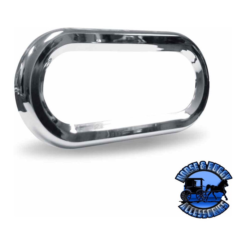 TBEZ-OBCH4 Lock On Oval Bezel  Chrome ABS Plastic