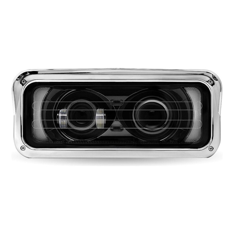 TLED-H137 Universal Heated LED Projector Headlight Assembly with Glow Position & Marker LED Accents  Black (Passenger Side)