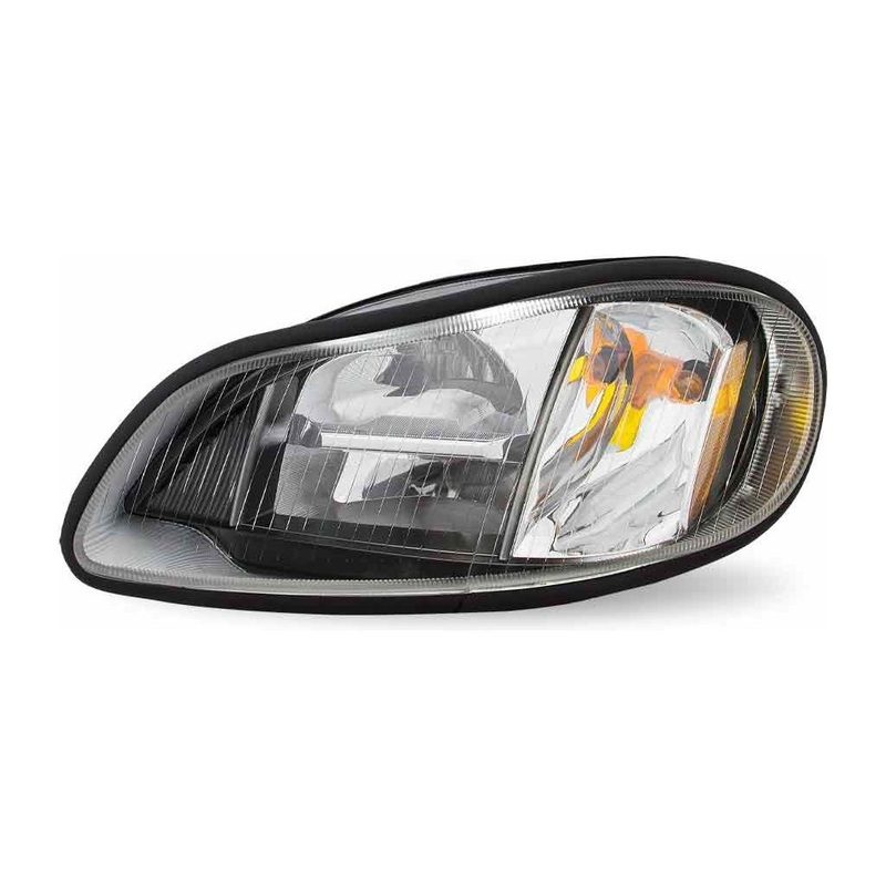 TLED-H80 FREIGHTLINER M2/C2 LED Reflector Headlight Assembly with Side Marker  Black (Driver Side)