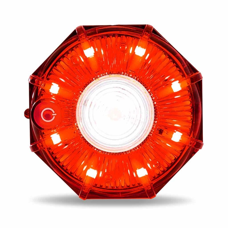 TLED-OC1R 3 Dual Color Red/White Portable/Magnetic/Hangable Hazard LED Light  9 Diodes
