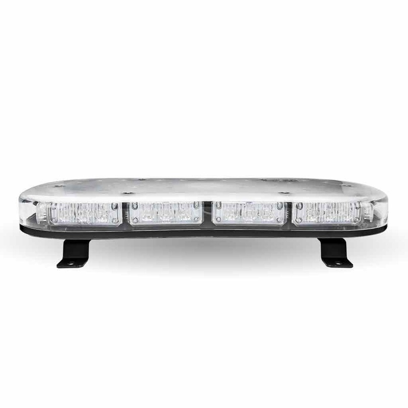 TLED-W17 14 Low Profile Class 1 Amber LED Warning Light Bar with 36 Flash Patterns -Bracket base