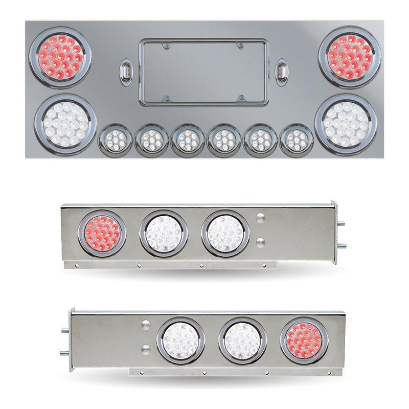TRX-SPC33 Dual LED Mud Flap Hangers & Center Panel Rear Accessory Kit (2 1/2 Bolt Spacing)