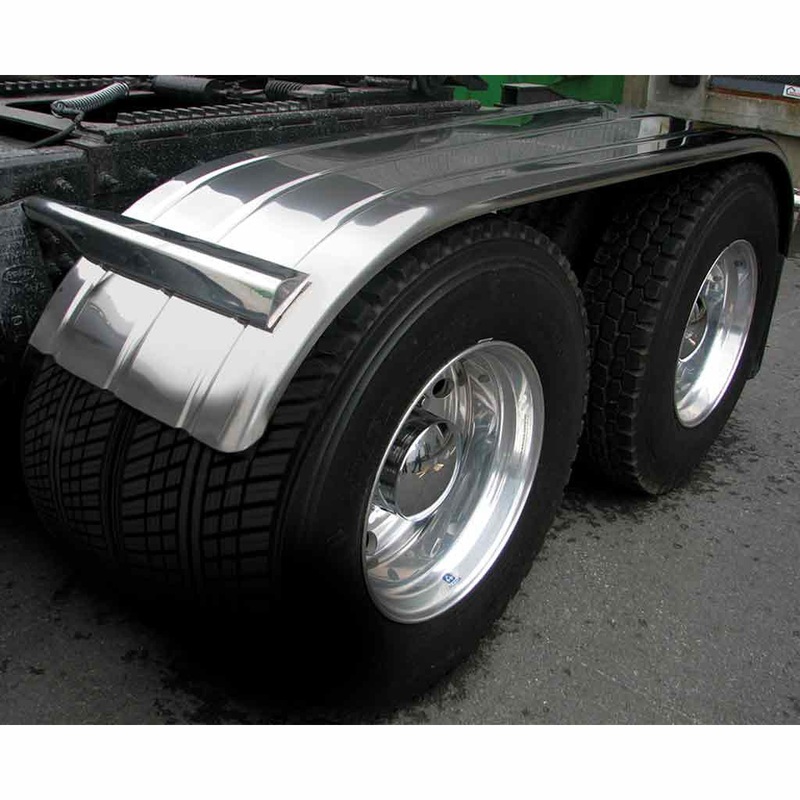 TFEN-F15 108 3 Ribbed Full Fenders  16 Gauge | Mirror Shine Stainless Steel