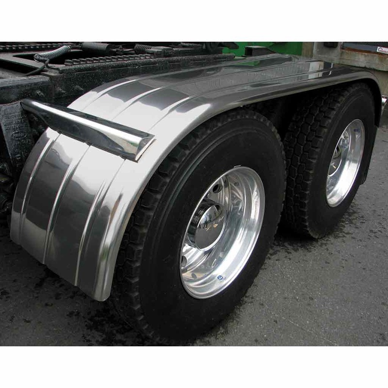 TFEN-F17 120 3 Ribbed Full Fenders  16 Gauge | Mirror Shine Stainless Steel