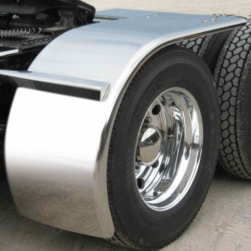 TFEN-H11 80 Rollin Lo Smooth Low Profile Half Fenders  16 Gauge | Mirror Shine Stainless Steel