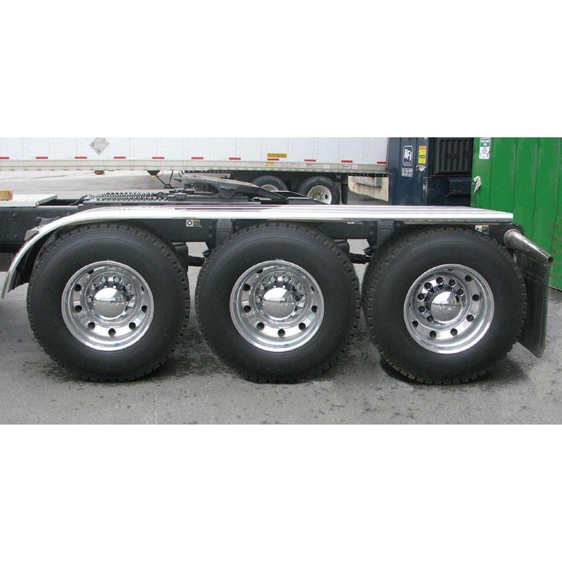 TFEN-H26 150 3 Ribbed Half Fenders  16 Gauge | Mirror Shine Stainless Steel