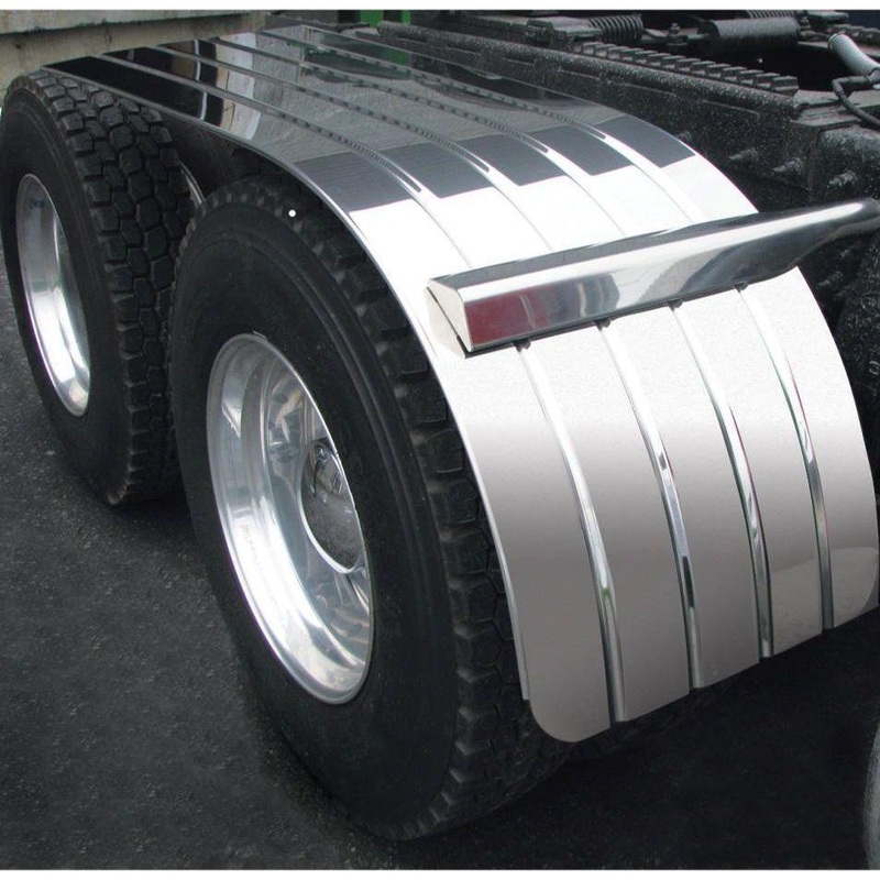 TFEN-H37 80 4 Ribbed Half Fenders  16 Gauge | Mirror Shine Stainless Steel
