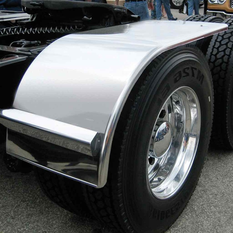 TFEN-H55 66 Smooth Half Fenders  16 Gauge | Mirror Shine Stainless Steel