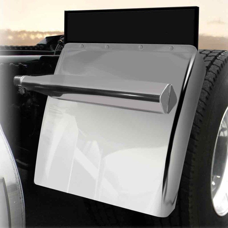 TFEN-Q10 24 Quarter Fender Kit with Triangle Mounts  16 Gauge | Mirror Shine Stainless Steel