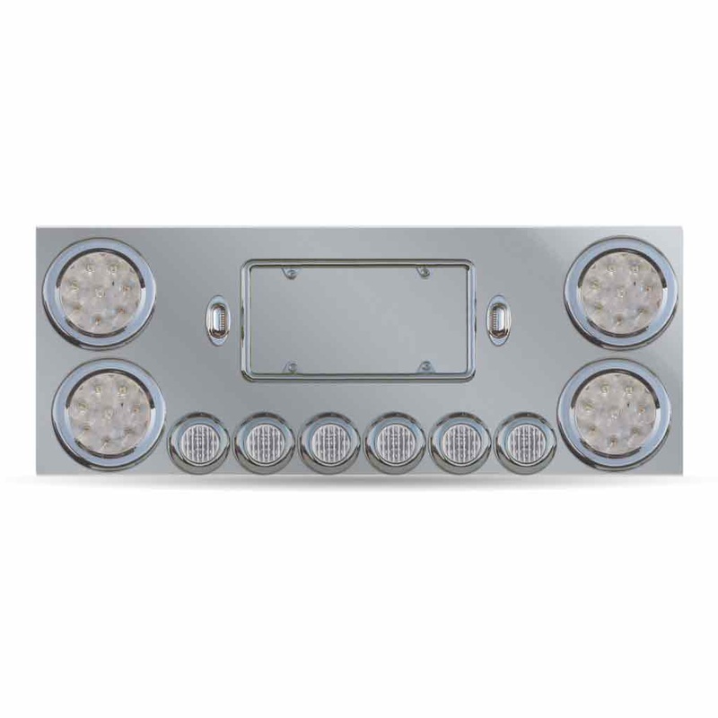 TU-9001LC LED Rear Center Panel  4 & 2 LEDs (Clear Lens) | Stainless Steel