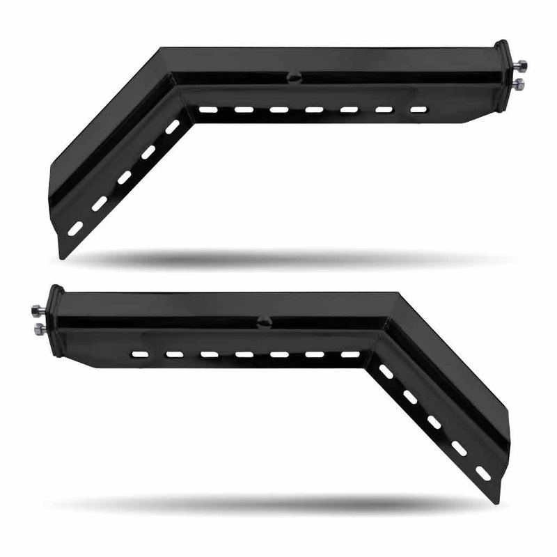 TU-9222 45 Angled 30 Mud Flap Hangers  1 1/8 Bolt Spacing | Painted Steel