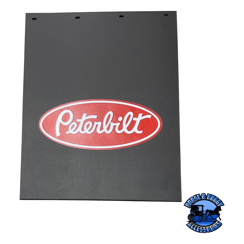 3/8” BLACK RUBBER MUDFLAP W/ PETE  LOGO (24” X 30”) CHOOSE COLOR