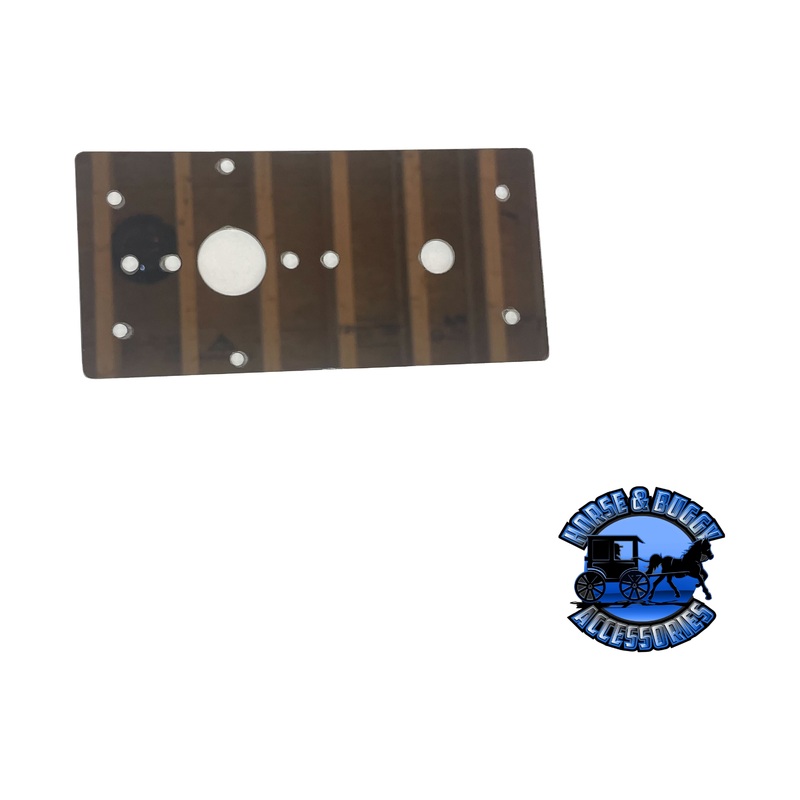 304 SS Dome Light#1005 Plate W/ Single Watermelon Style Light Hole & Switch Hole For Eurostyle Map & Dome Light