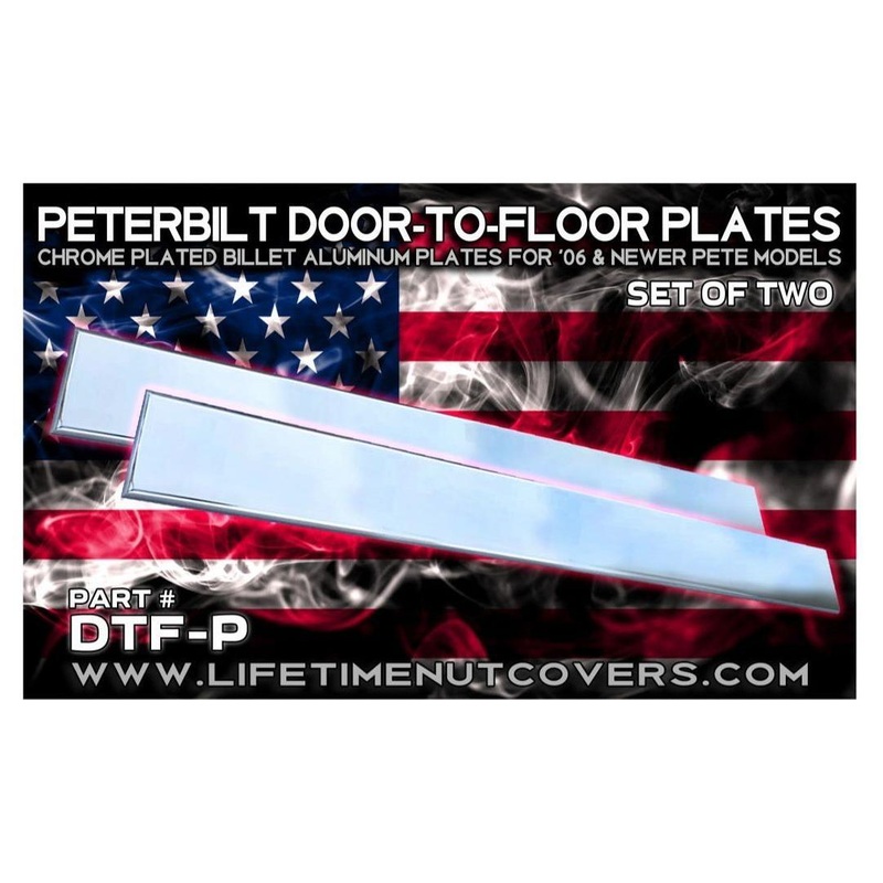 #dtf-P  lifetime Chrome plated billett aluminum door to floor plain (no engraving) (Sold in pairs)