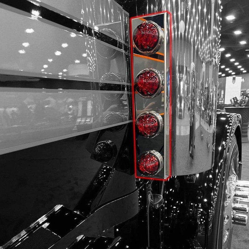 Peterbilt 589 Air Breather Panel – Strapless Design – Back Side (Choose Light Configuration)