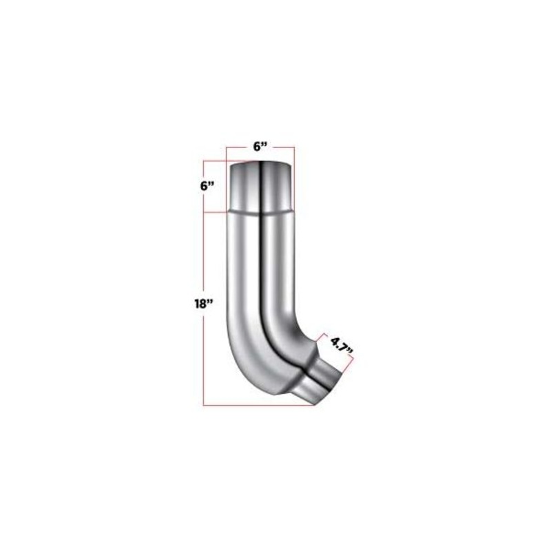 TEL65-PET 58 Elbow  6 Reduced to 5 Diameter