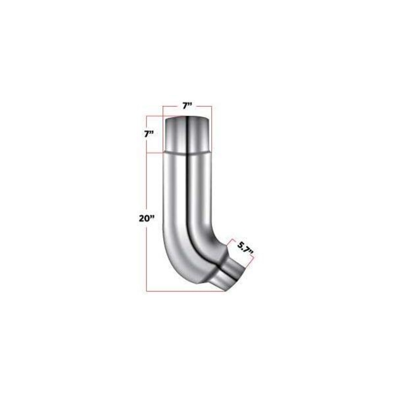 TEL75-PET 58 Elbow  7 Reduced to 5 Diameter