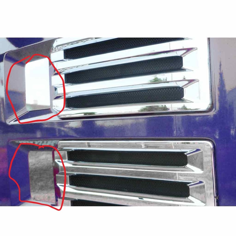 TM-1119 MACK ANTHEM Air Intake Trims (2018+)  Recessed Inserts