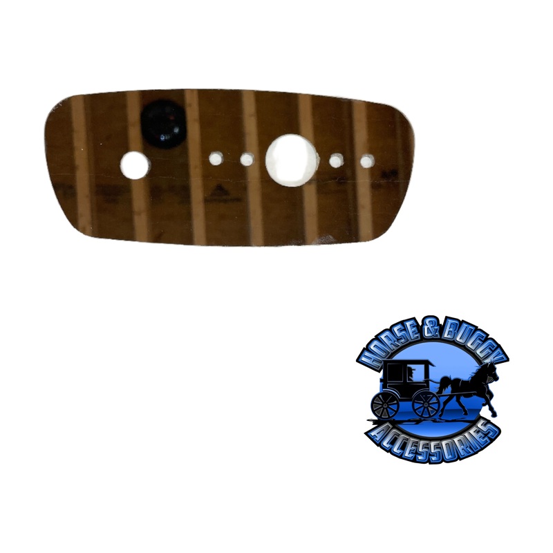 #1029l Kenworth T660/W900 Dome Lights (1) watermelon light hole – (1) toggle switch hole stainless 304 (ROUNDED OE STYLE)-(LEFT SIDE)