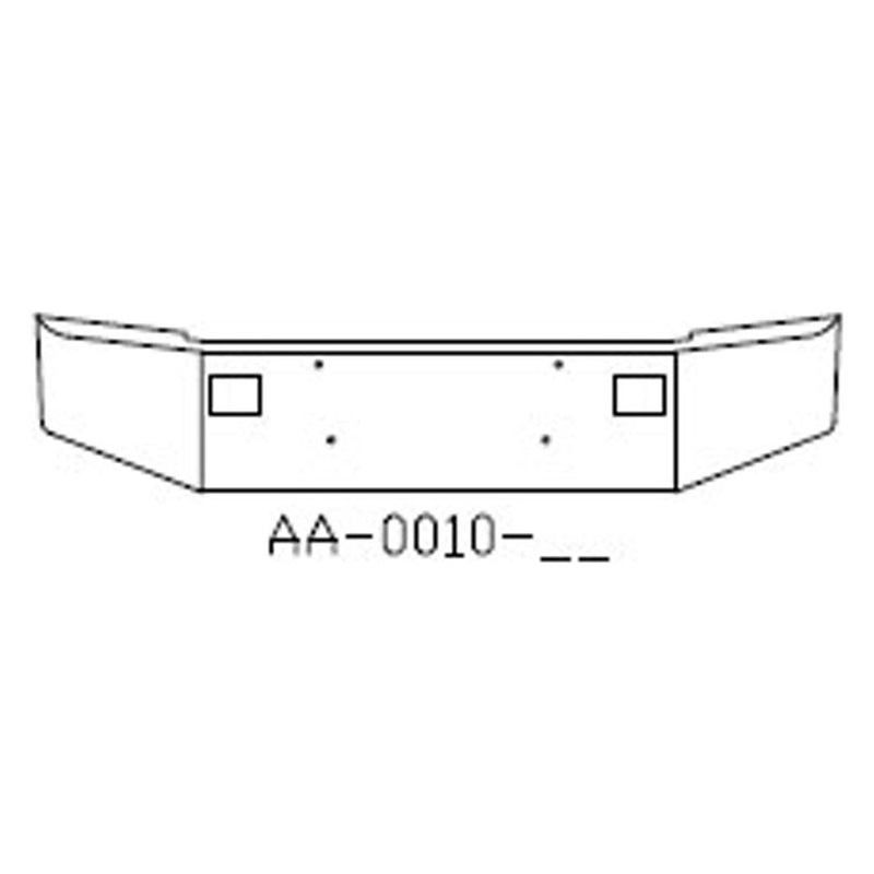 E-AA-0010-06 18” AUTOCAR BUMPER W/ TOW & BOLT HOLES