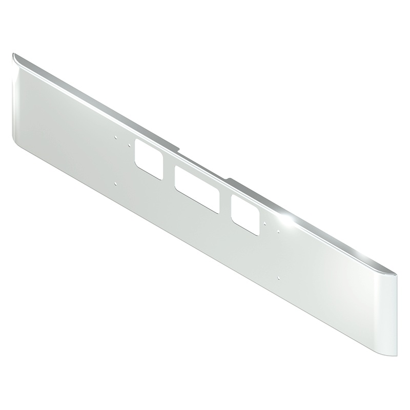 E-COC-0110-06 18” FREIGHTLINER CORONADO ROLLED BUMPER W/ TOW. BOOT, BOLT HOLES (2010+)