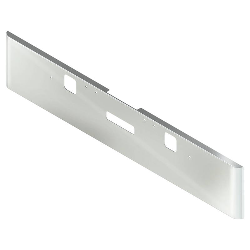 E-CU-0110-06 18” FREIGHTLINER CLASSIC XL DAY CAB ROLLED END BUMPER W/ 2 LARGE TOW HOLES & CENTER & BOLT HOLES (2004-2007)