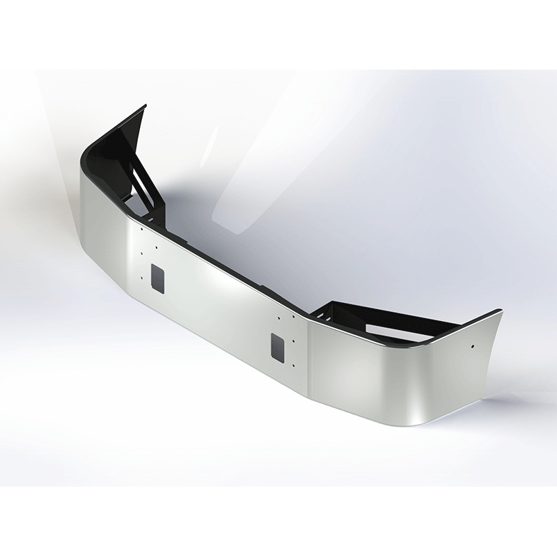 E-CW-0010-17 18” FREIGHTLINER BUMPER W/TOW & BOLT HOLES; SET BACK AXLE (05-07 CENTURY CLASS / 04-07 COLUMBIA