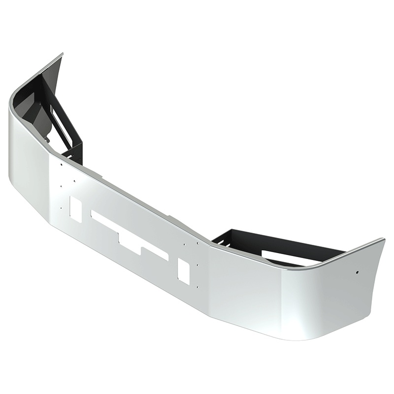 E-CW/CN-0011-17 18” FREIGHTLINER SET BACK AXLE BUMPER W/ TOW & BOLT & STEP HOLE (2004 & EARLIER)