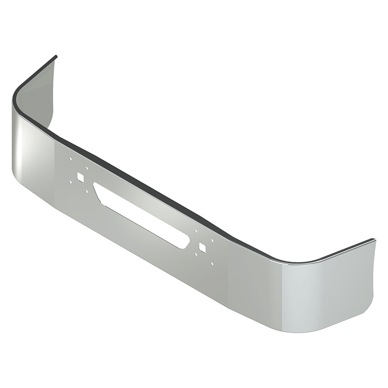 E-EP-0011-17 18” INTERNATIONAL 9100,9200,9400 BUMPER W/TOW & BOLT HOLES & SET BACK AXLE & AIR DAM (1997 & NEWER)