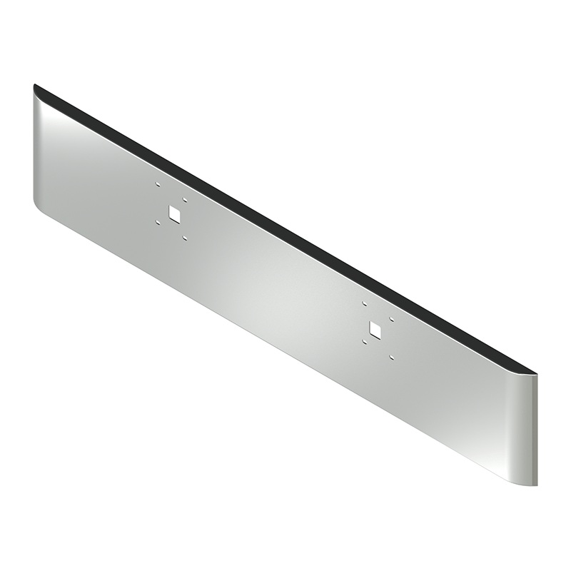 E-ER-0010-06 18” INTERNATIONAL 9900 ROLLED END BUMPER W/TOW & BOLT HOLES (2000 & NEWER)