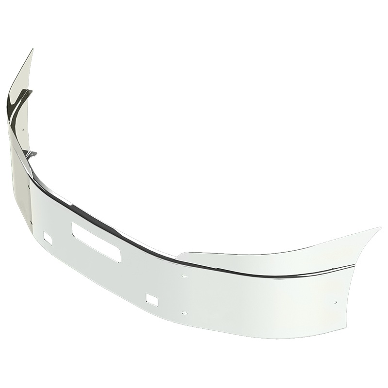 E-EU-0011-16X 16” INTERNATIONAL PROSTAR SET BACK AXLE BUMPER W/AIR DAM & BOLT/TOW HOLES (08-17)