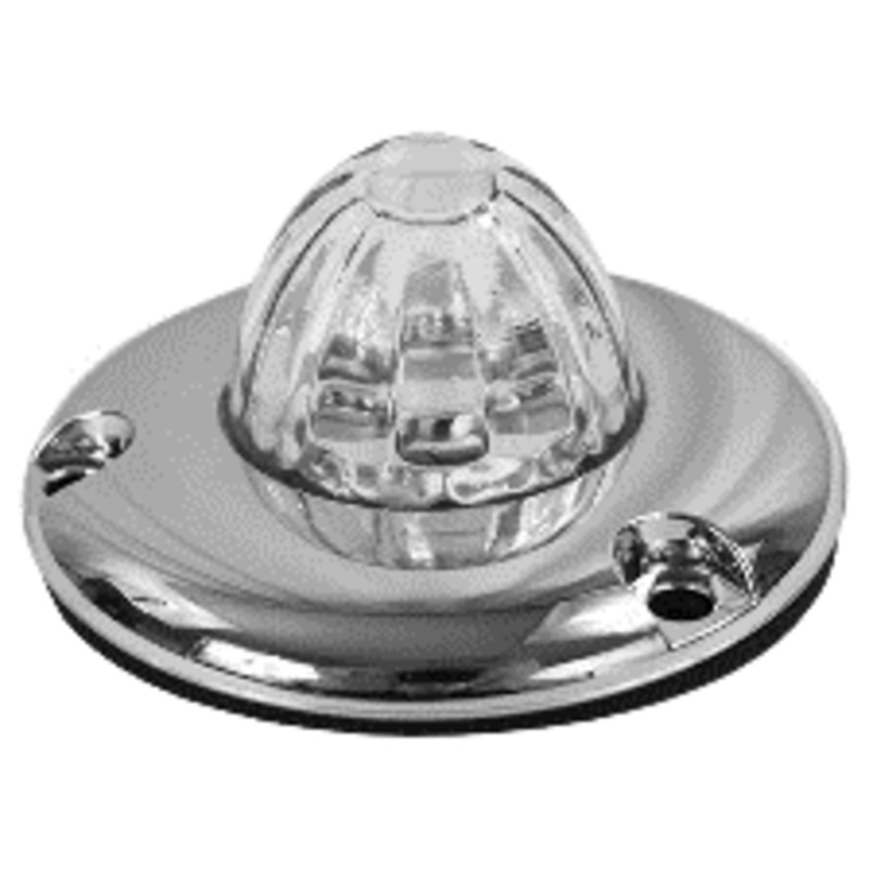 Legendary 1-1/2 Inch Watermelon Light W/ Flat Bezel – Red LED / Clear Glass Lens 11002CR-3