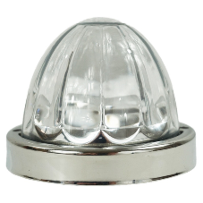 Legendary 3 Inch Watermelon Light W/ SS Bezel – Amber LED / Clear Glass Lens 23003CA-2