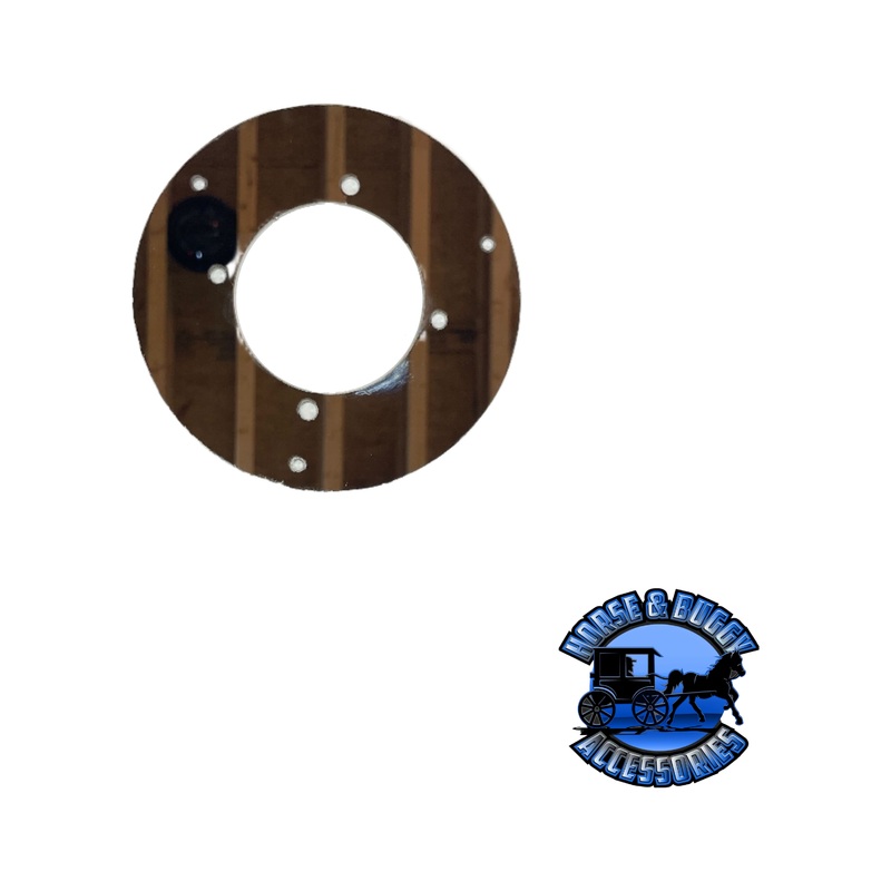 SS-1036 Round Center Interior Dome Light. Conversion Plate for Flattop Peterbilt Cabs w/1 WM Light Hole (5-3/25)