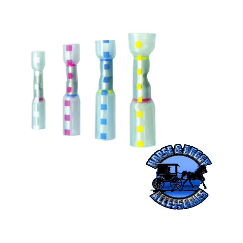 UP-98138 16-14 to 12-10 AWG CS Multi-Wire Heat Shrink Connector – Clear w/ Blue Dash, 5 Pcs.