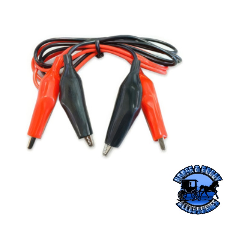 UP-98239 10 Amp Alligator Test Clips w/ 36 Vinyl Leads & Boots, 1Red/1Black 1 Set.