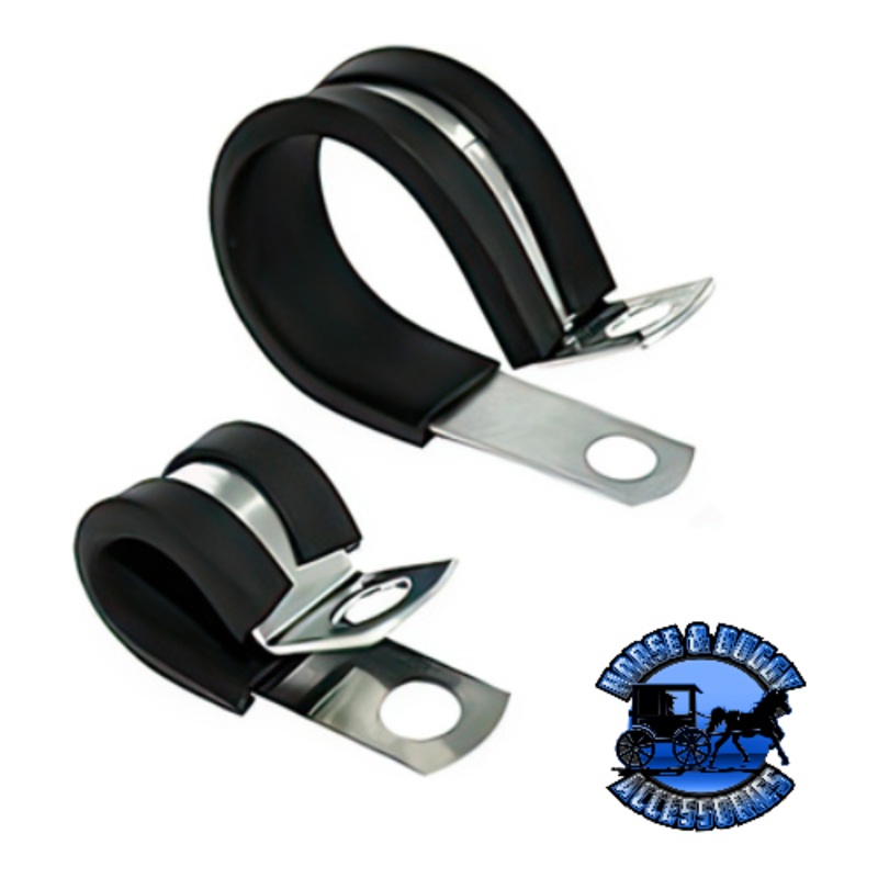 UP-98257 1/4,3/8,1/2,5/8,3/4 I.D. Santoprene Insulated Clamps w/ 1/4 Mounting Hole, 10 Pcs.