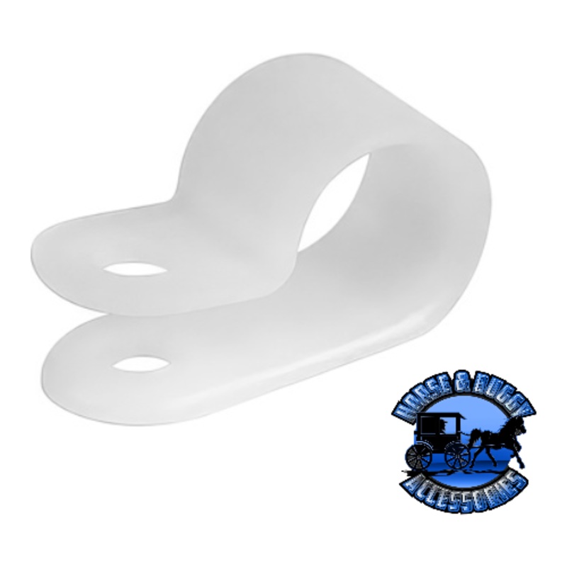 UP-98273 5/16 I.D. Natural Nylon Cable Clamps, 25 Pcs.