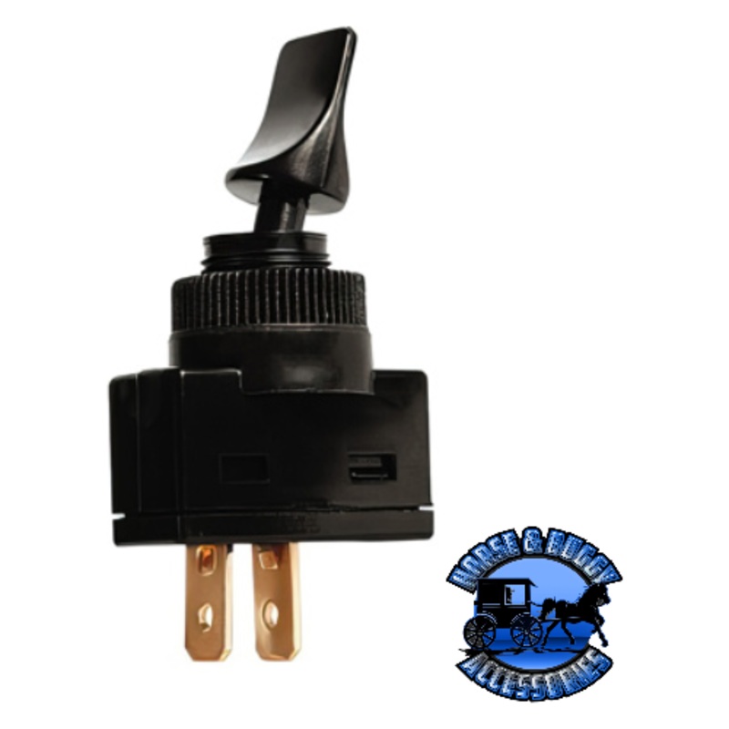 UP-98286 Black Non-Illum Duckbill 20 Amp 12V S.P.S.T. On/Off 1 Pc.