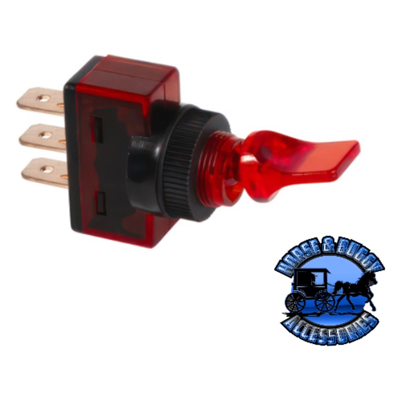UP-98287 Red Illum Duckbill 20 Amp 12V S.P.S.T. On/Off 1 Pc.