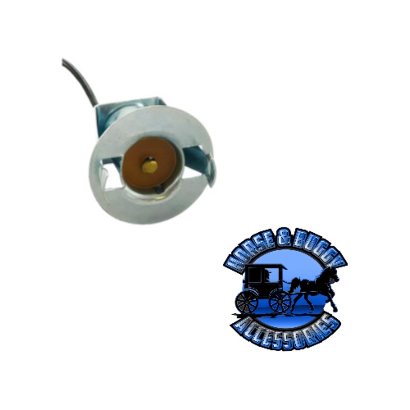 1-WIRE UNIVERSAL SINGLE CONTACT INSTRUMENT PANEL & LICENSE PLATE LIGHT SOCKET W/ SPRING CLIP MOUNT, 1 PC.