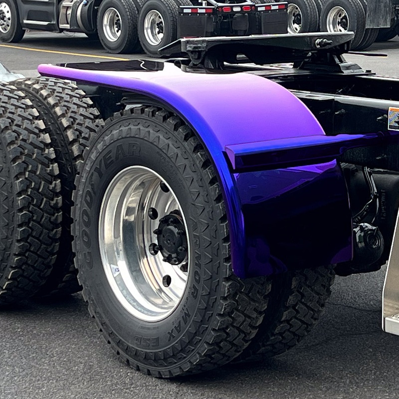 7TFEN-H70P 2 Smoke & Mirror Smooth Half Fender with Flange  Purple | 16 Gauge