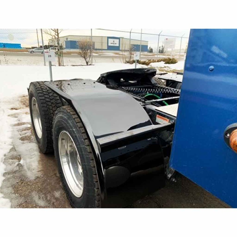 TFEN-H70B 72 Smoke & Mirror Smooth Half Fender with Flange  Black | 16 Gauge