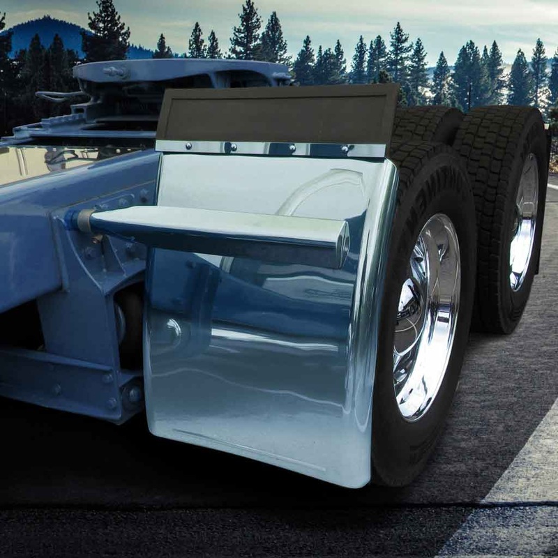 TFEN-Q31BL 31 Smoke & Mirror Triangle Mount Long Straight Drop Quarter Fender Kit  Blue | 16 Gauge