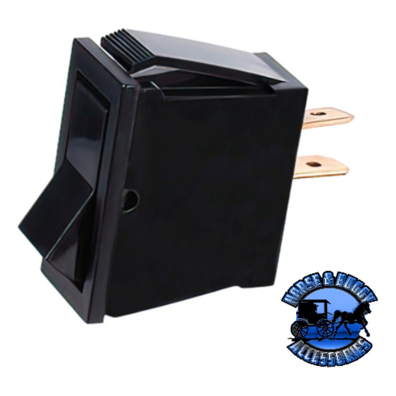 UP-98292 Black Non-Illum Rocker 16 Amp 12V S.P.S.T. On/Off 1 Pc.