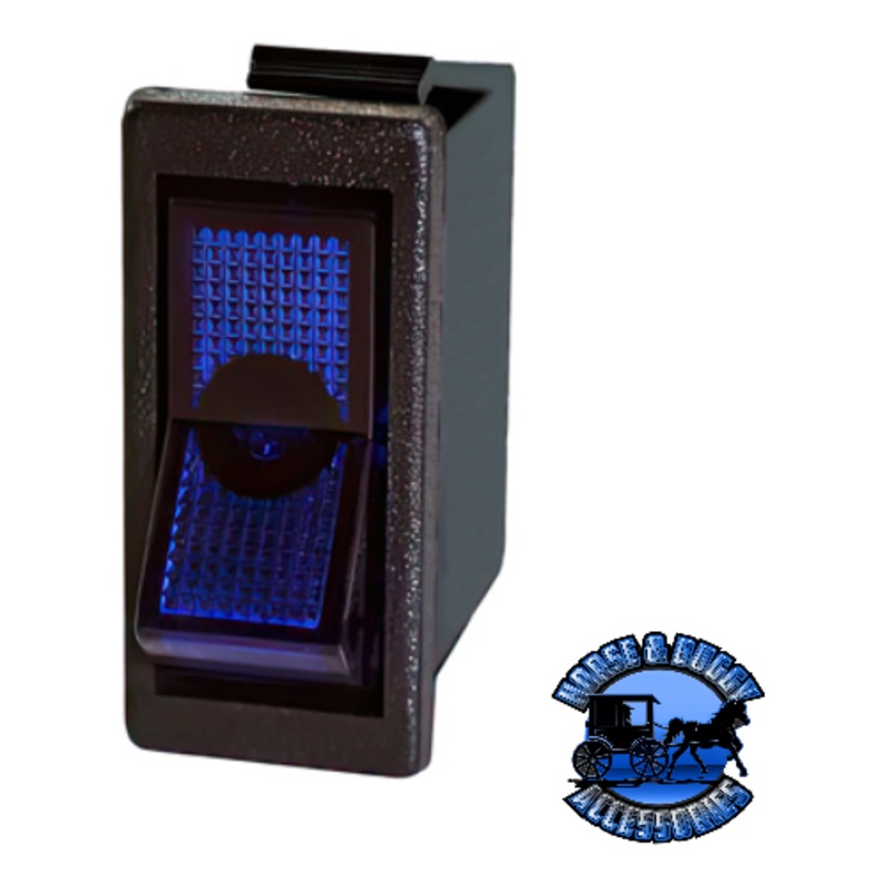 UP-98296 Blue Illum Rocker 20 Amp 12V S.P.S.T. On/Off 1 Pc.