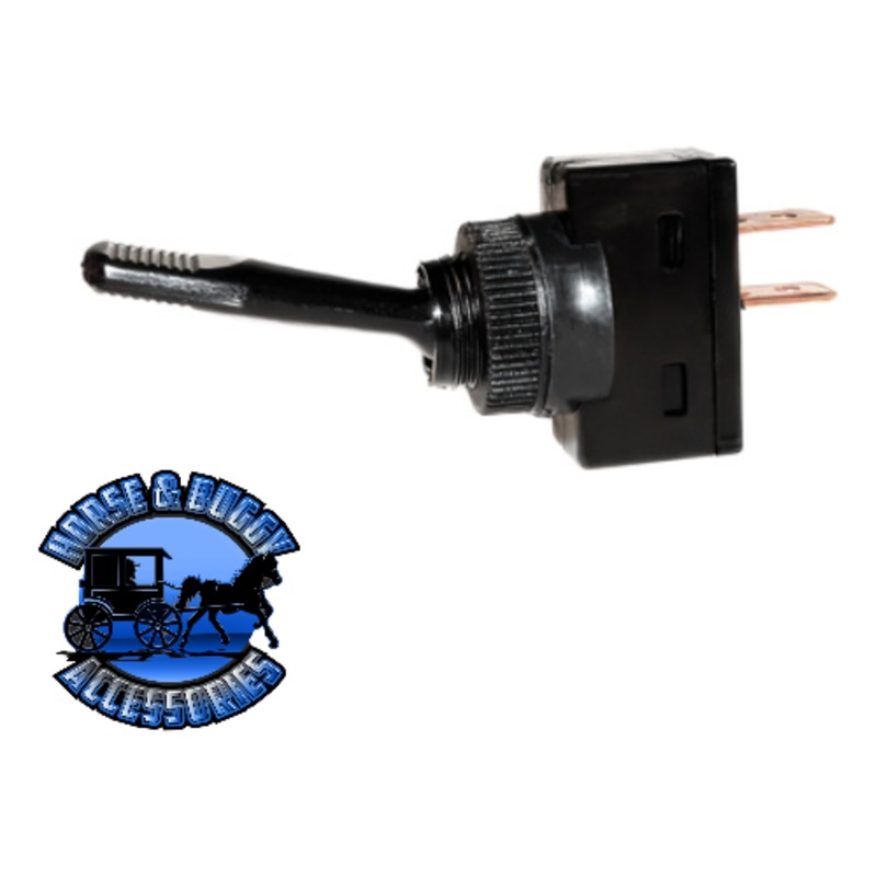 UP-98312 Black Non-Illum Toggle 20 Amp 12V S.P.S.T. On/Off 1 Pc.