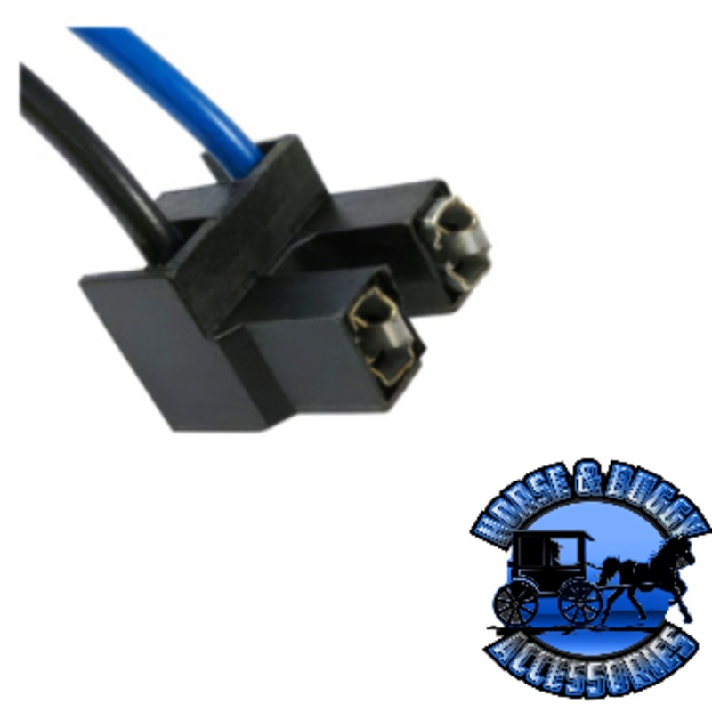 UP-98334 2-Wire Universal H7 Halogen Bulb Headlight Connector. Two Pins at 90  Angle, 1 Pc.