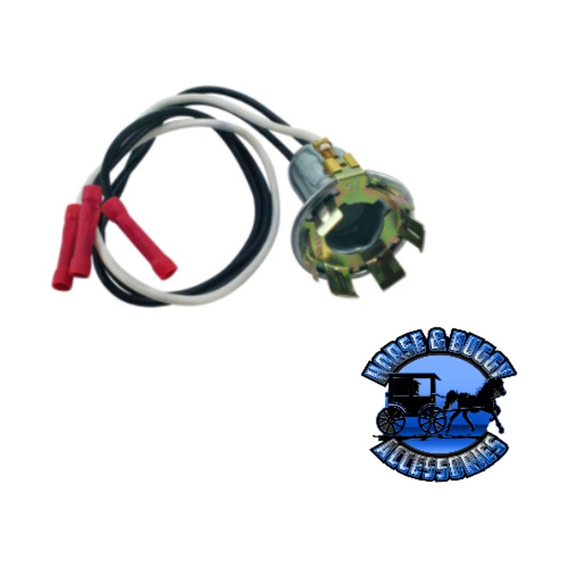 UP-98338 3-Wire Universal Double Contact Park, S/T/T ‘Prong-Type’ Light Socket w/ Butt Terminated Wires 1 Pc