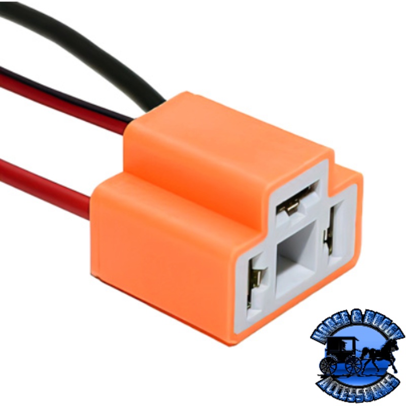 UP-98351 3-Wire Universal 9003 & H4 High Temp (300 C) Halogen Sealed Beam Headlight Connector, 1 Pc.